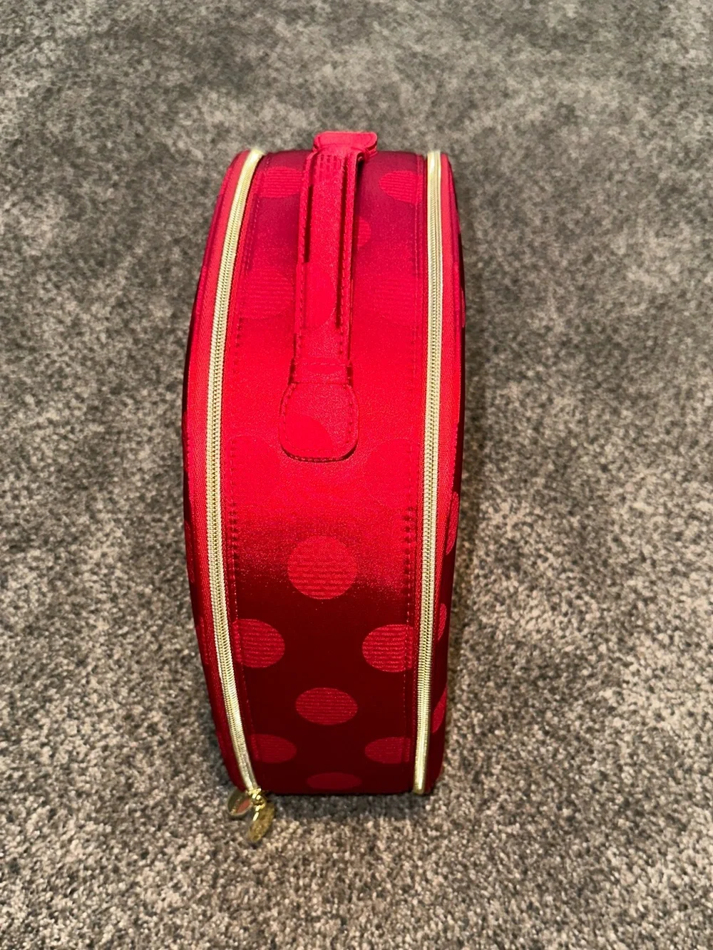 Estée Lauder Red Polka Dot Top-Handle Cosmetic Bag